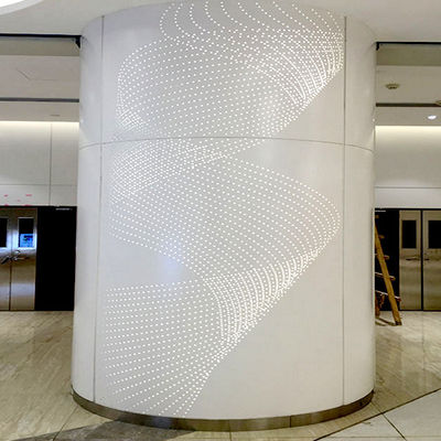 半円形の曲線型アルミニウムコーティングパネル,建物の柱の封筒と装飾用